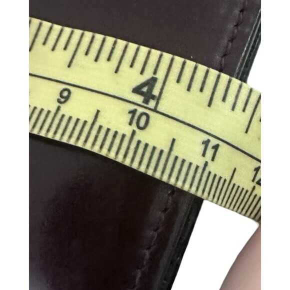 DUNHILL Bi-fold billing Club line brown Mahogany enamel leather Wallet Authentic - Picture 10 of 11